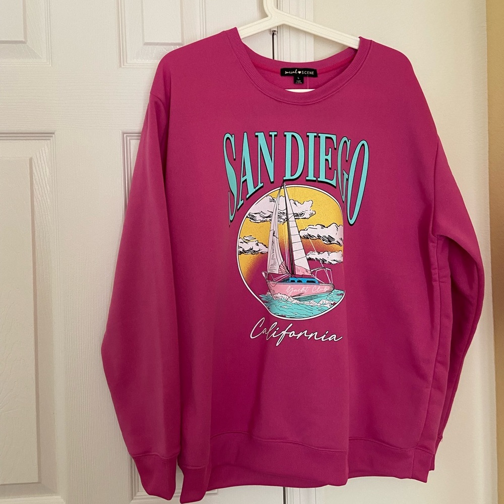 Sandiego California Pink crewneck Brand new